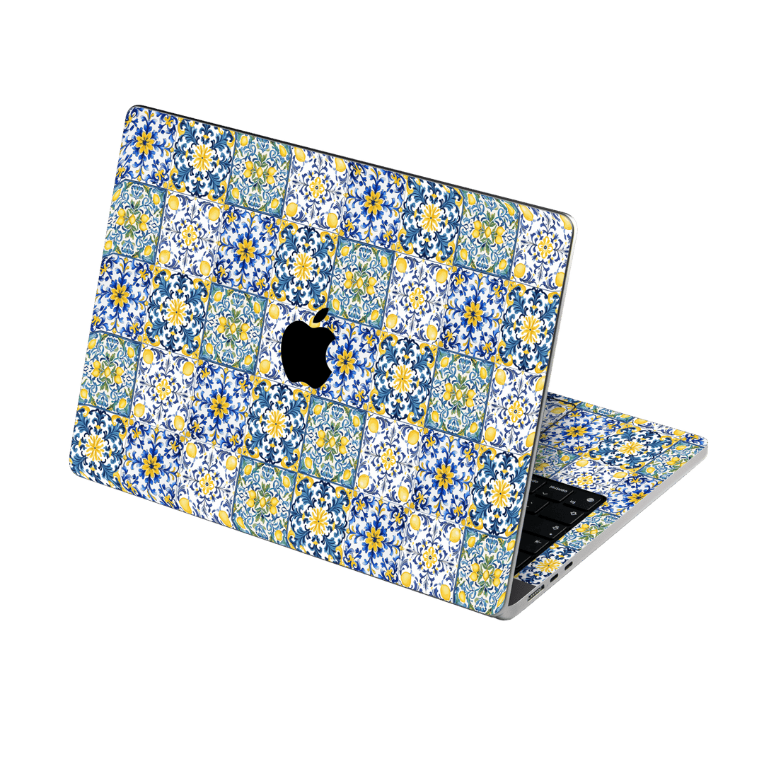 MacBook AIR 13" (2026, M5) Custom Printed SIGNATURE “Tile d’Amalfi Coast” Ceramic Skin Wrap Sticker Decal Cover Protector by QSKINZ | QSKINZ.COM
