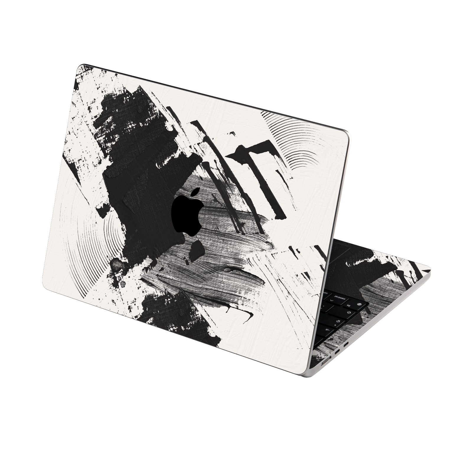 MacBook AIR 13" (2026, M5) Print Printed Custom SIGNATURE Black and White Madness Skin Wrap Sticker Decal Cover Protector by QSKINZ | qskinz.com