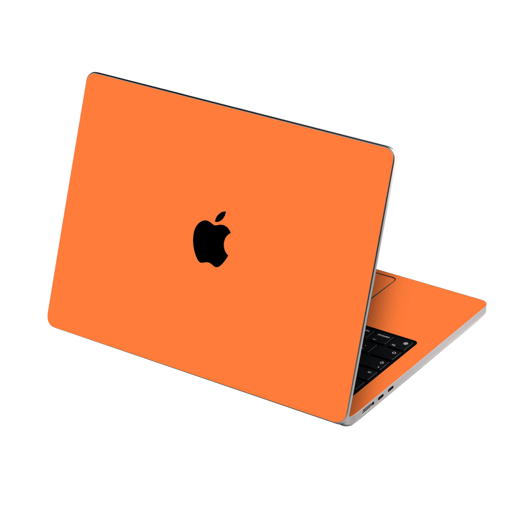 MacBook AIR 13" (2026, M5) Printed Custom SIGNATURE “Cosmic Orange” Vibrant Solid Orange Skin Wrap Sticker Decal Cover Protector by QSKINZ | QSKINZ.COM