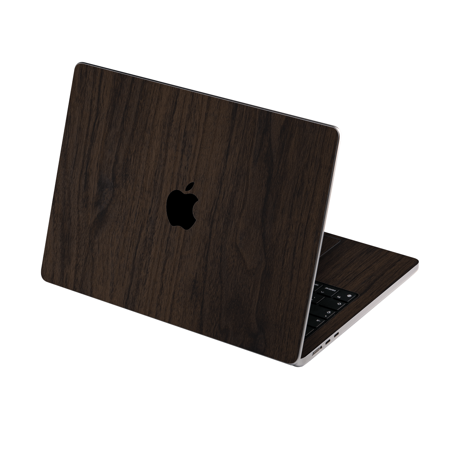 MacBook AIR 15" (2023/2024) Premium Wood Wooden Dark Walnut Matte Textured Skin Wrap Sticker Decal Cover Protector by QSKINZ | qskinz.com