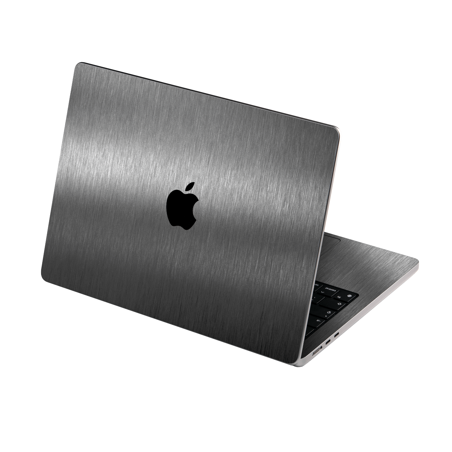 MacBook Air 15" (2025, M4) Brushed Metal Titanium Metallic Skin Wrap Sticker Decal Cover Protector by QSKINZ | qskinz.com