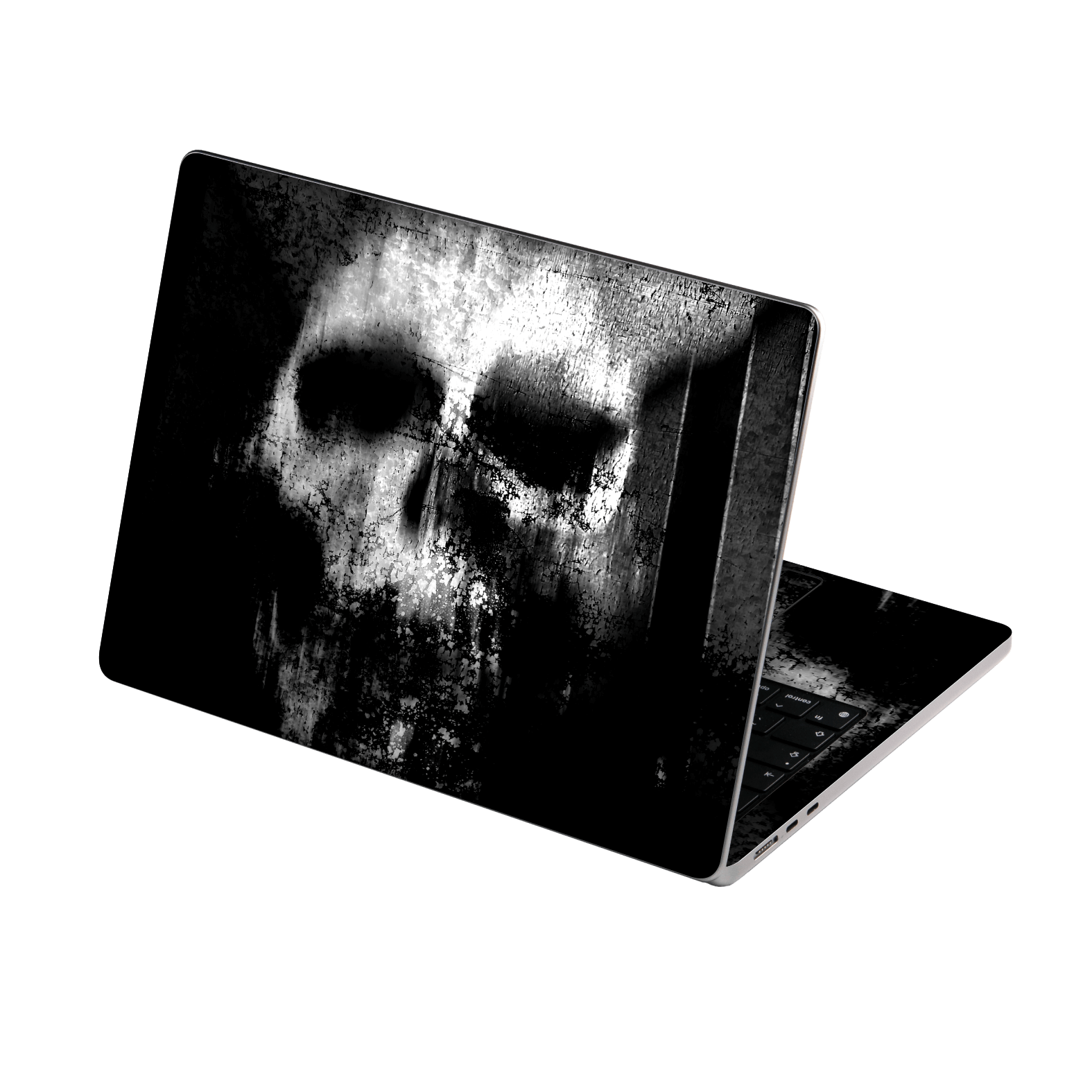MacBook Air 15" (2025, M4) Print Printed Custom SIGNATURE Horror Black & White SKULL Skin, Wrap, Decal, Protector, Cover by QSKINZ | qskinz.com