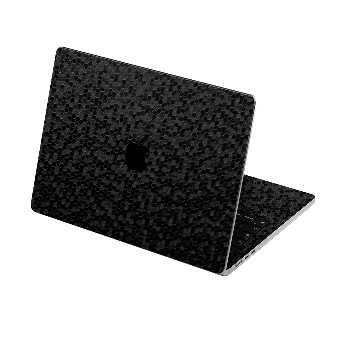MacBook Air 15" (2026, M5) Luxuria Black Honeycomb 3D Textured Skin Wrap Sticker Decal Cover Protector by QSKINZ | qskinz.com
