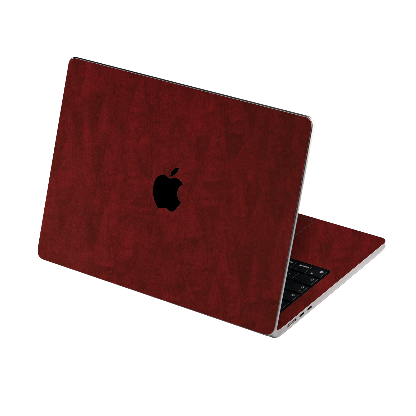 MacBook Air 15" (2026, M5) Scarlet Red Wood Wooden Satin Skin Wrap Sticker Decal Cover Protector by QSKINZ | qskinz.com
