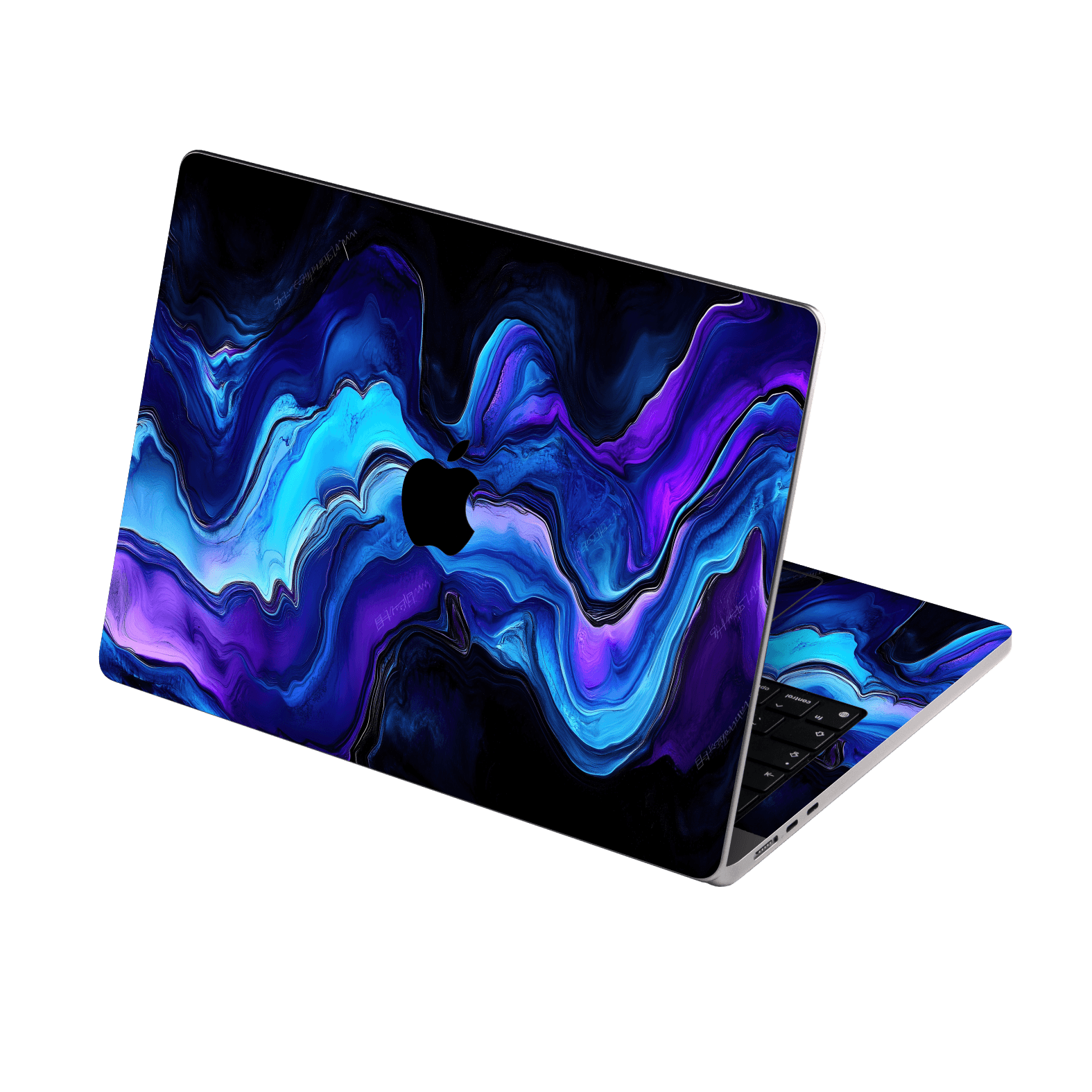 MacBook NEO Custom Printed SIGNATURE “Agate Geode Blue Marble” Art Skin Wrap Sticker Decal Cover Protector by QSKINZ | QSKINZ.COM