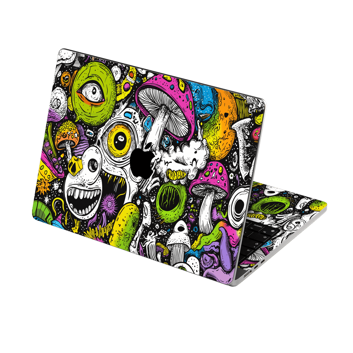 MacBook NEO Custom Printed SIGNATURE “Cartoon Bloom” Art Painting Skin Wrap Sticker Decal Cover Protector by QSKINZ | QSKINZ.COM