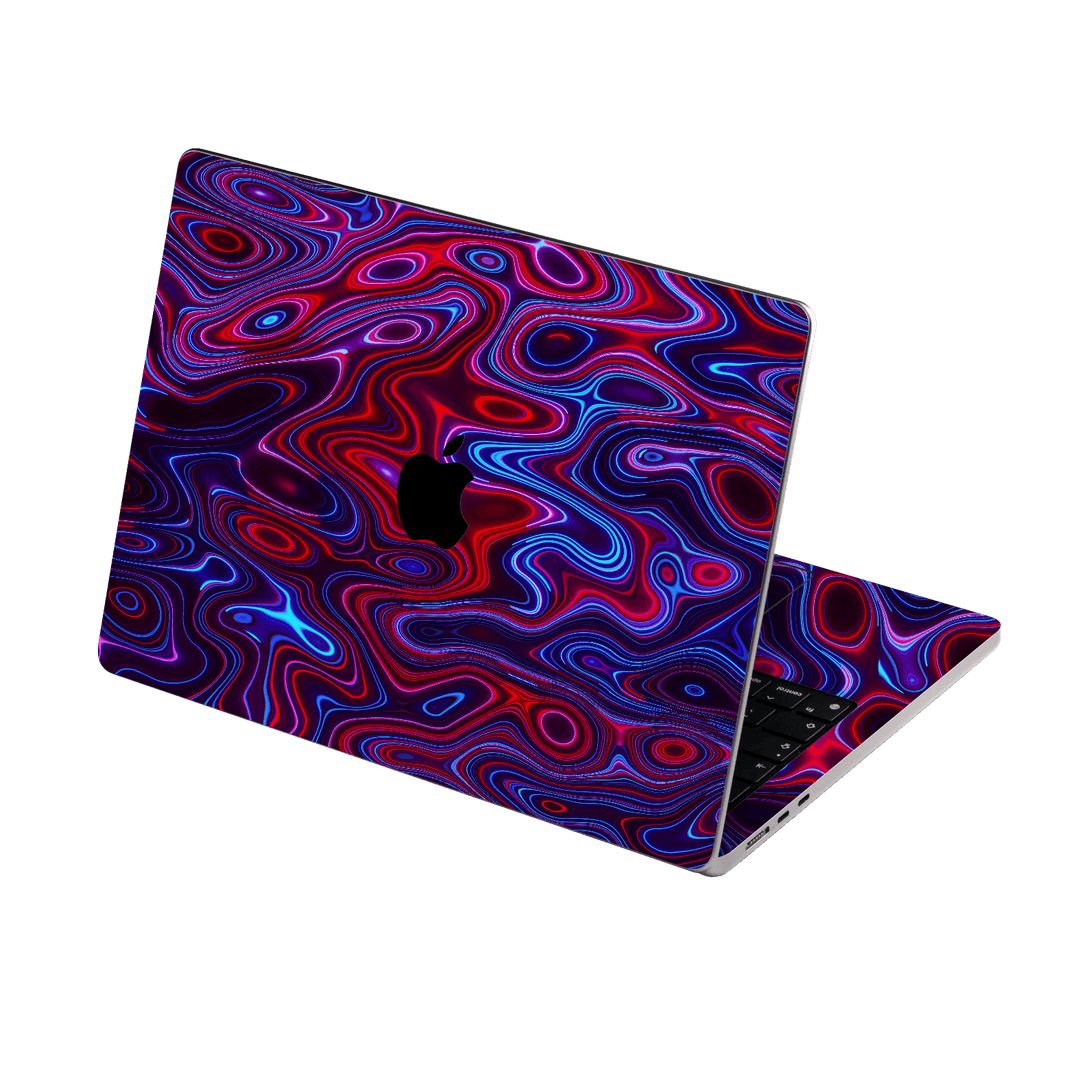 MacBook NEO Print Printed Custom SIGNATURE Flux Fusion Purple Neon Skin Wrap Sticker Decal Cover Protector by QSKINZ | QSKINZ.COM