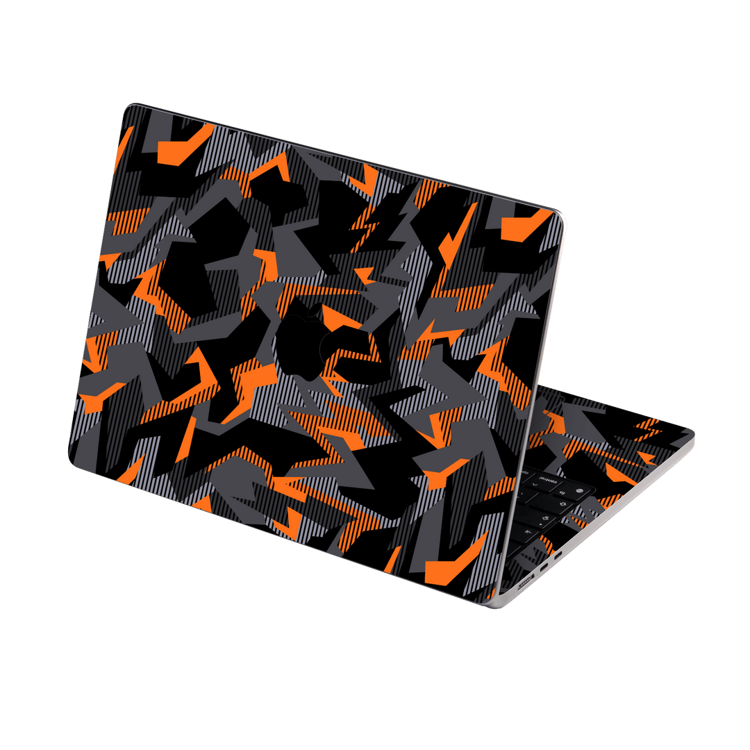 MacBook NEO Print Printed Custom SIGNATURE Sharp-Edged Orange Camo Camouflage Skin Wrap Sticker Decal Cover Protector by QSKINZ | qskinz.com