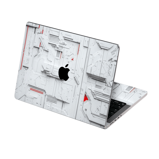 MacBook PRO 14" (2021/2023) Print Printed Custom SIGNATURE Interstellar White Spaceship Skin Wrap Sticker Decal Cover Protector by QSKINZ | QSKINZ.COM