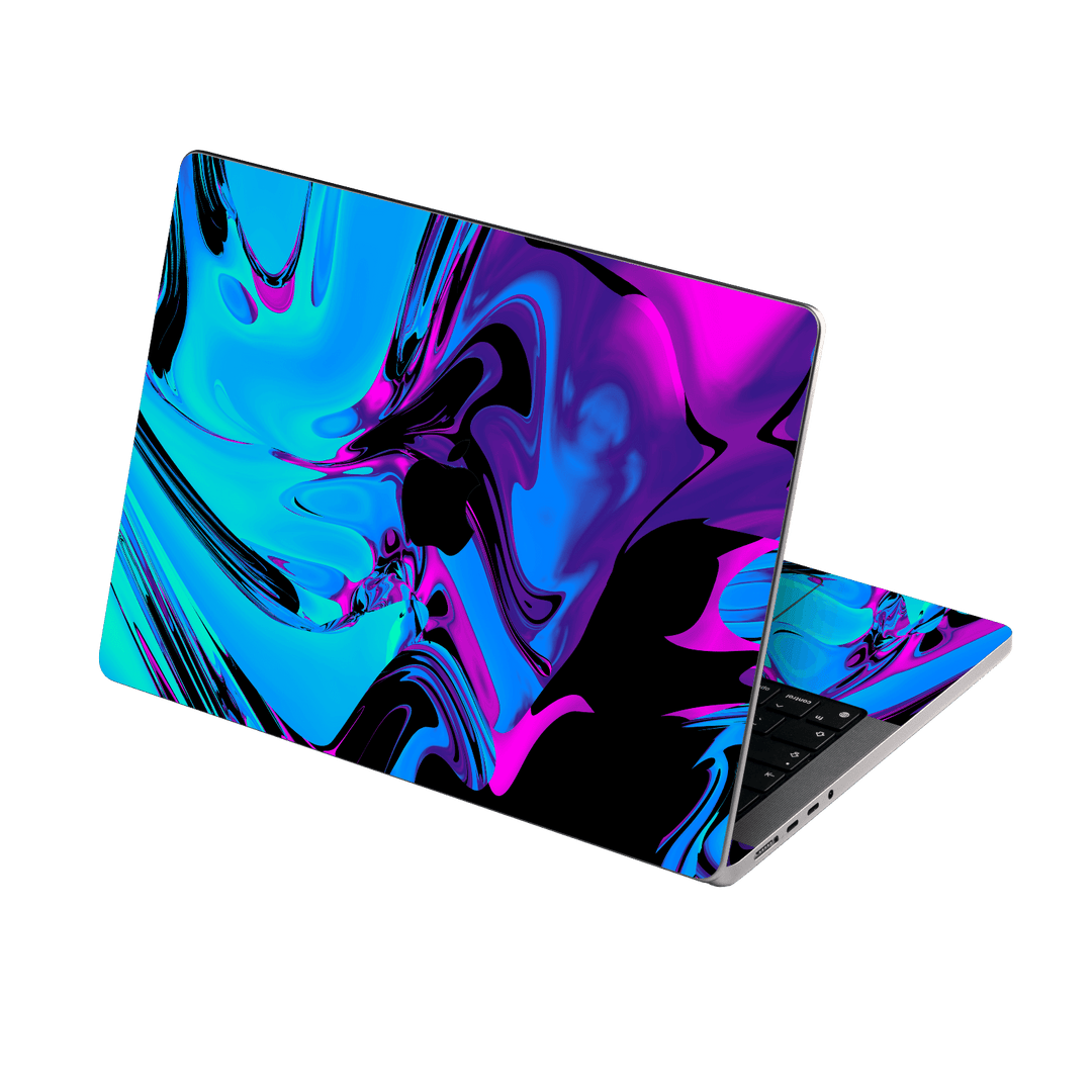 MacBook PRO 14” (2024, M4) Print Printed Custom SIGNATURE Rainy Night in Bangkok Skin Wrap Sticker Decal Cover Protector by QSKINZ | qskinz.com