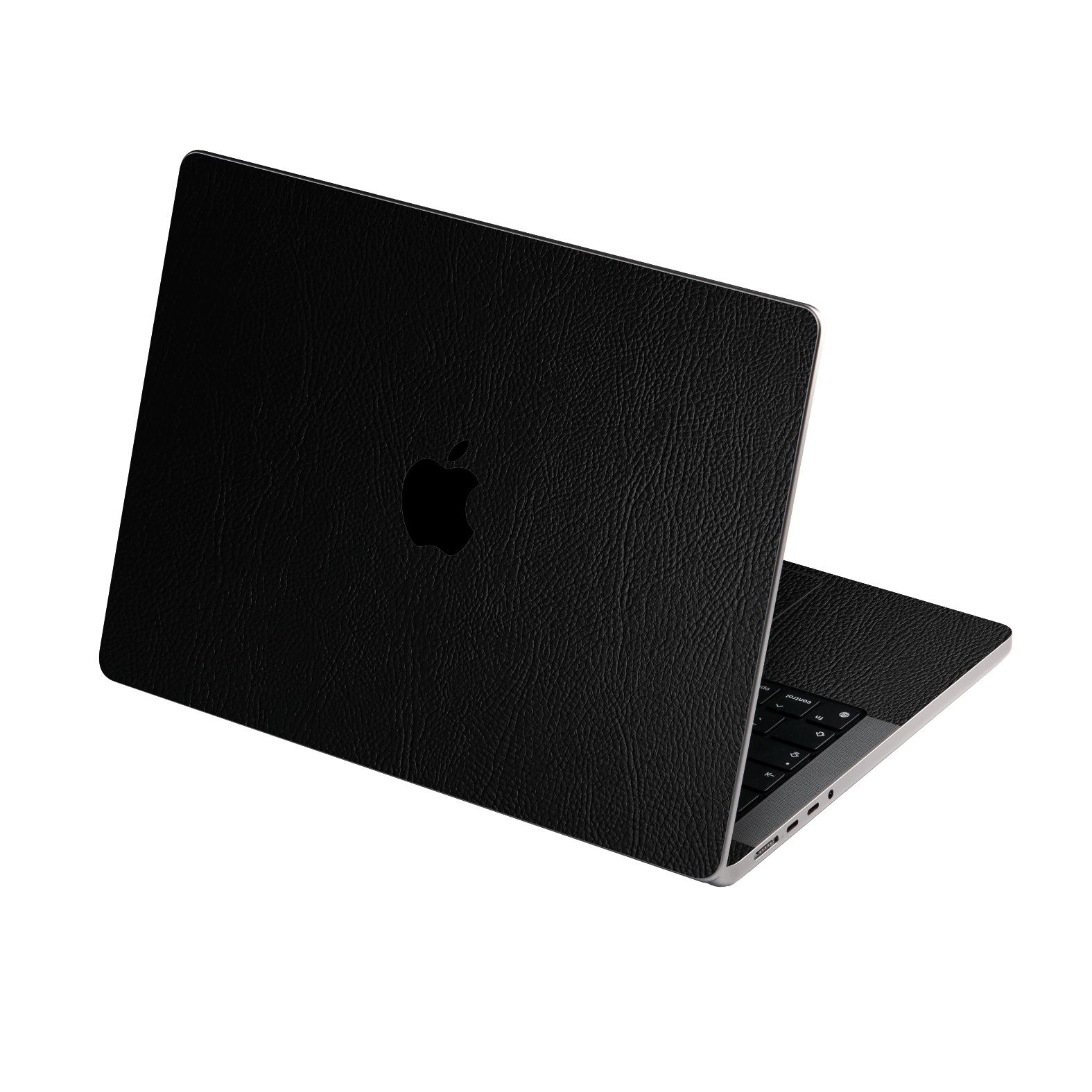 MacBook PRO 16” (2024, M4) Luxuria BLACK LEATHER Riders Skin Wrap Sticker Decal Cover Protector by QSKINZ | qskinz.com