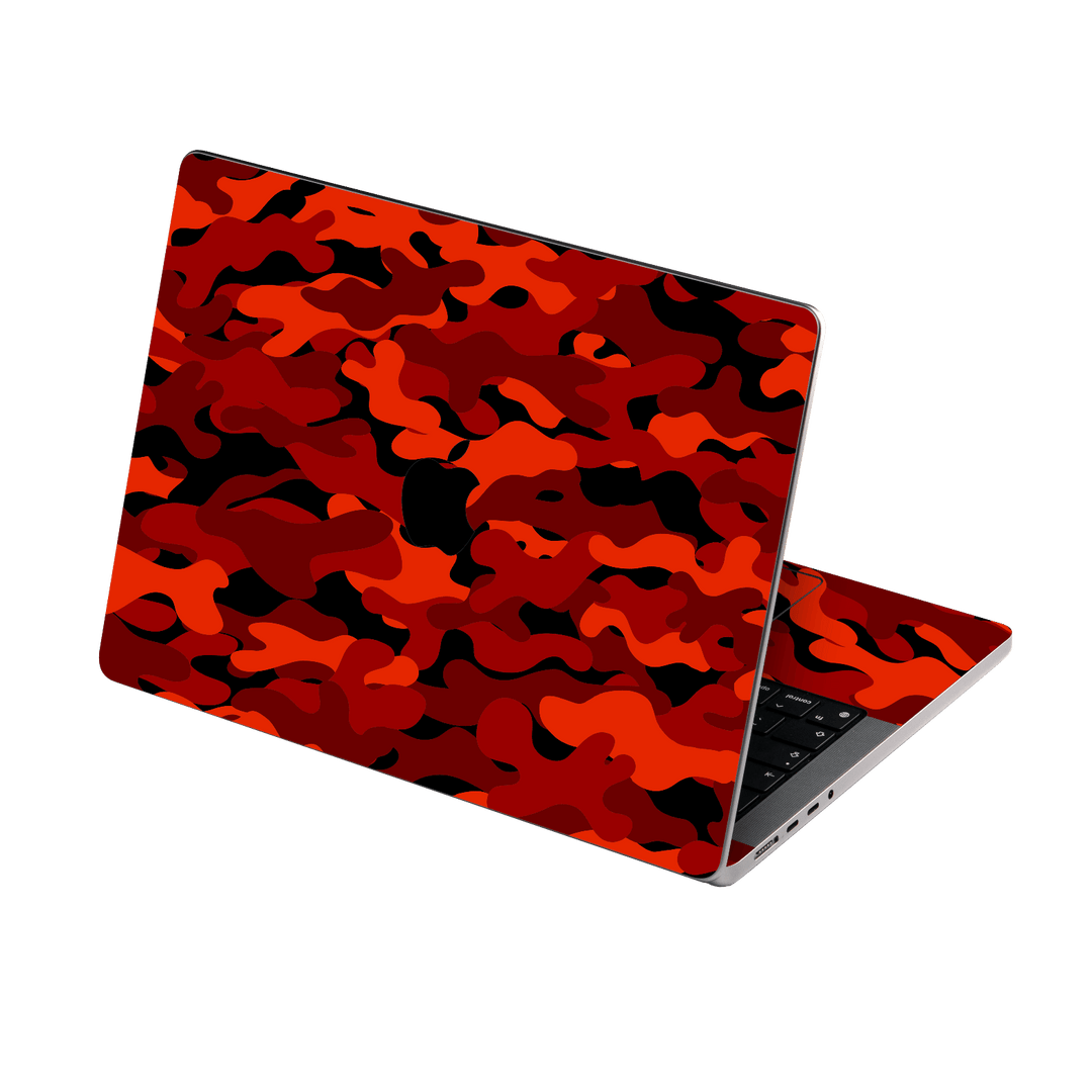 MacBook PRO 16” (2024, M4) Print Printed Custom SIGNATURE Fire Red Camo Camouflage Skin Wrap Sticker Decal Cover Protector by QSKINZ | QSKINZ.COM