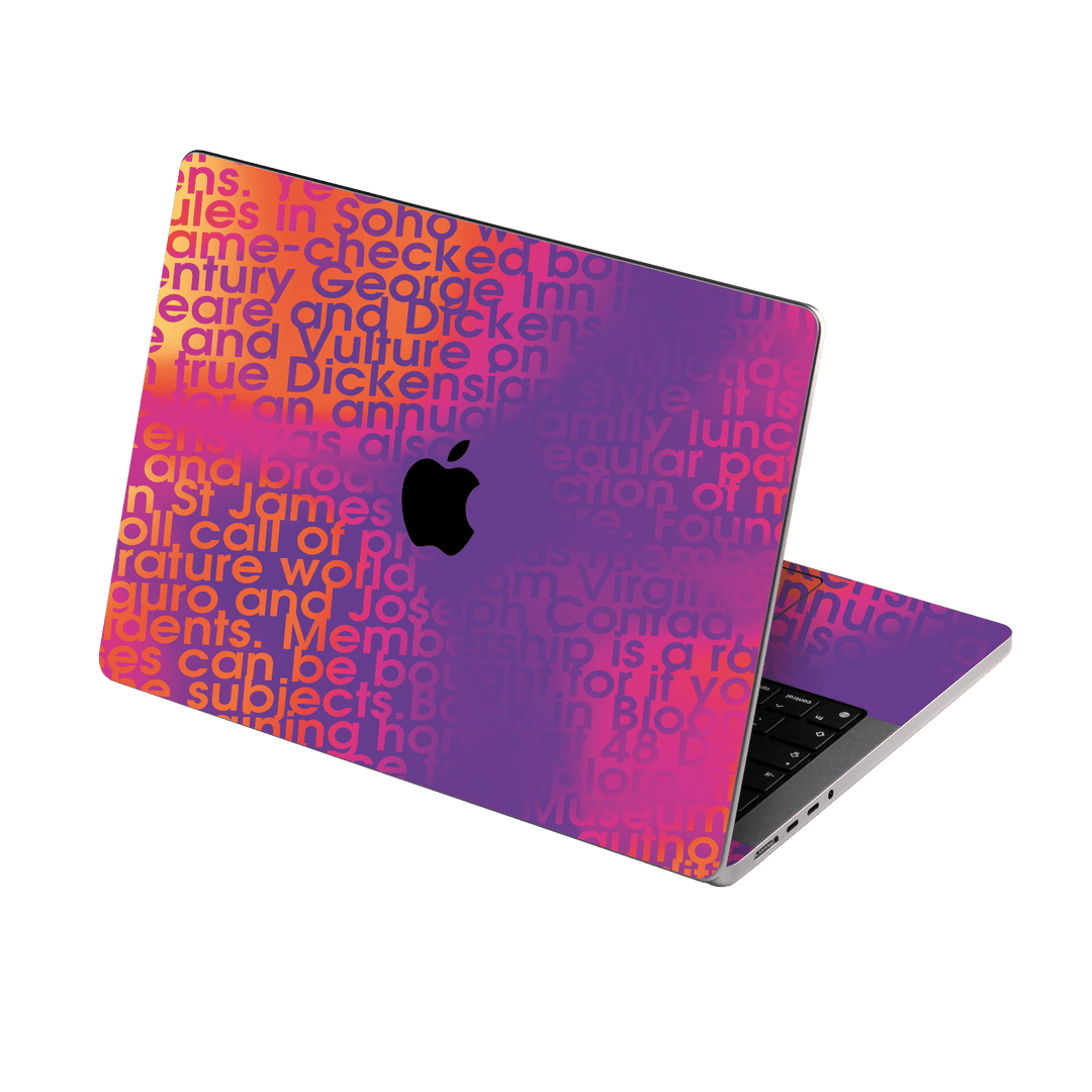 MacBook PRO 16” (2024, M4) Print Printed Custom SIGNATURE Inferno Swirl Gradient Skin Wrap Sticker Decal Cover Protector by QSKINZ | QSKINZ.COM