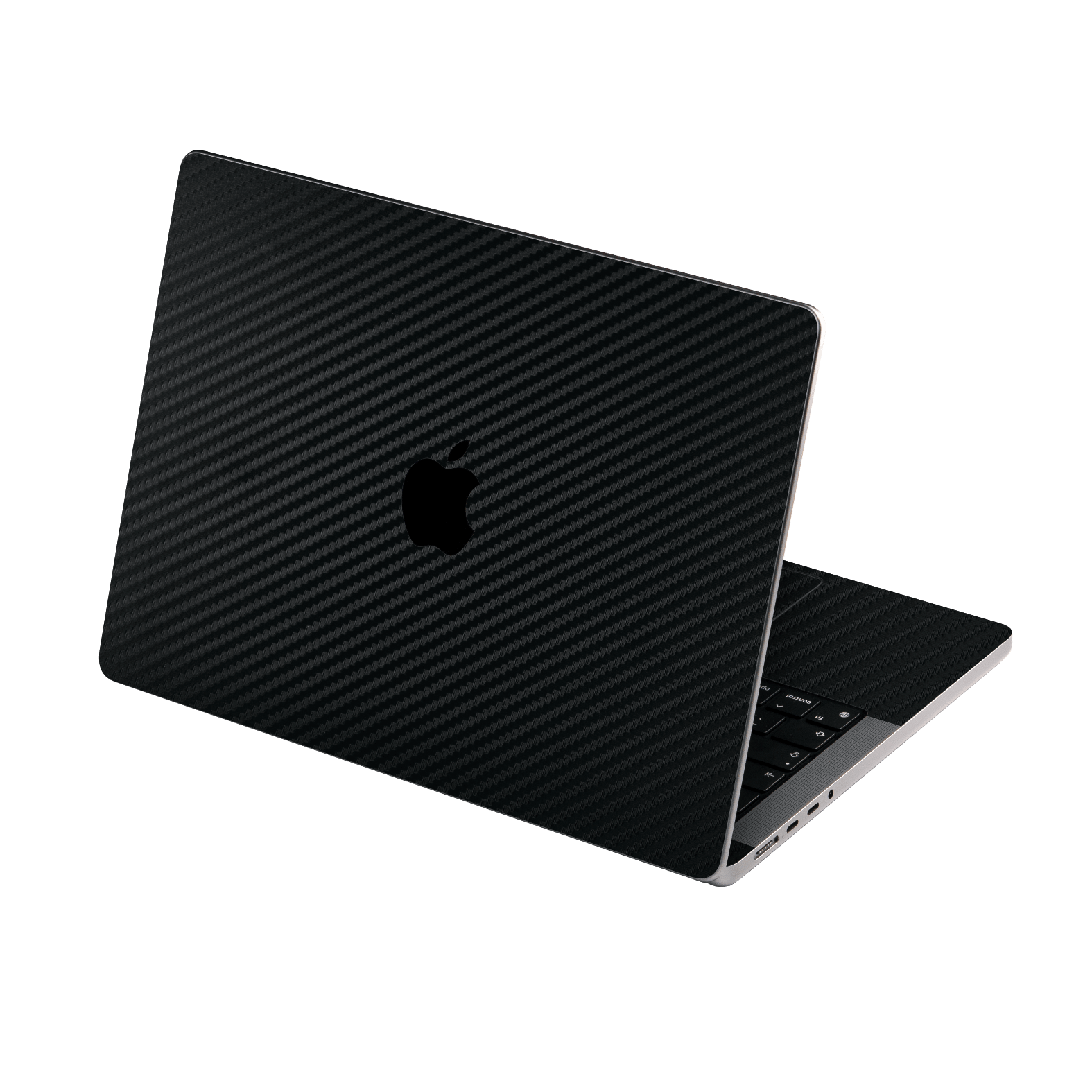 MacBook PRO 16" (2026, M5) Black 3D Textured Carbon Fibre Fiber Skin Wrap Sticker Decal Cover Protector by QSKINZ | qskinz.com