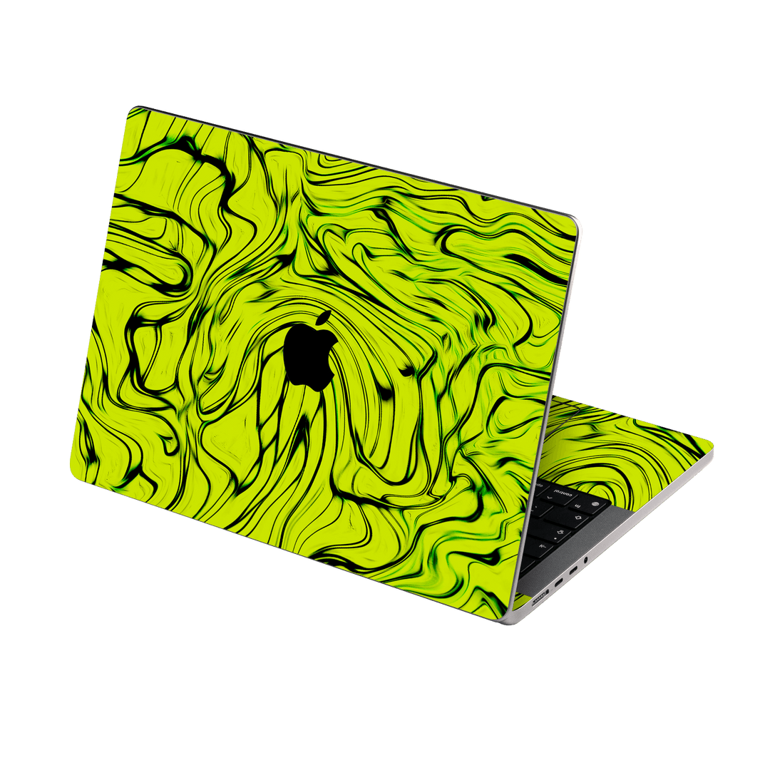 MacBook PRO 16" (2026, M5) Print Printed Custom SIGNATURE Hypnotic Green Electric Jade Skin Wrap Sticker Decal Cover Protector by QSKINZ | QSKINZ.COM