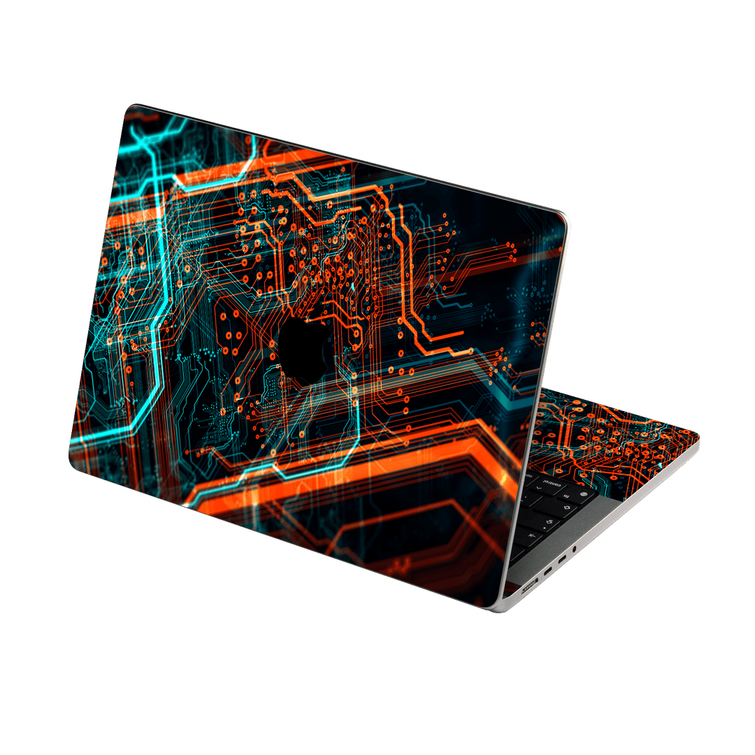 MacBook PRO 16" (2026, M5) Print Printed Custom SIGNATURE NEON PCB Board Skin Wrap Sticker Decal Cover Protector by QSKINZ | qskinz.com