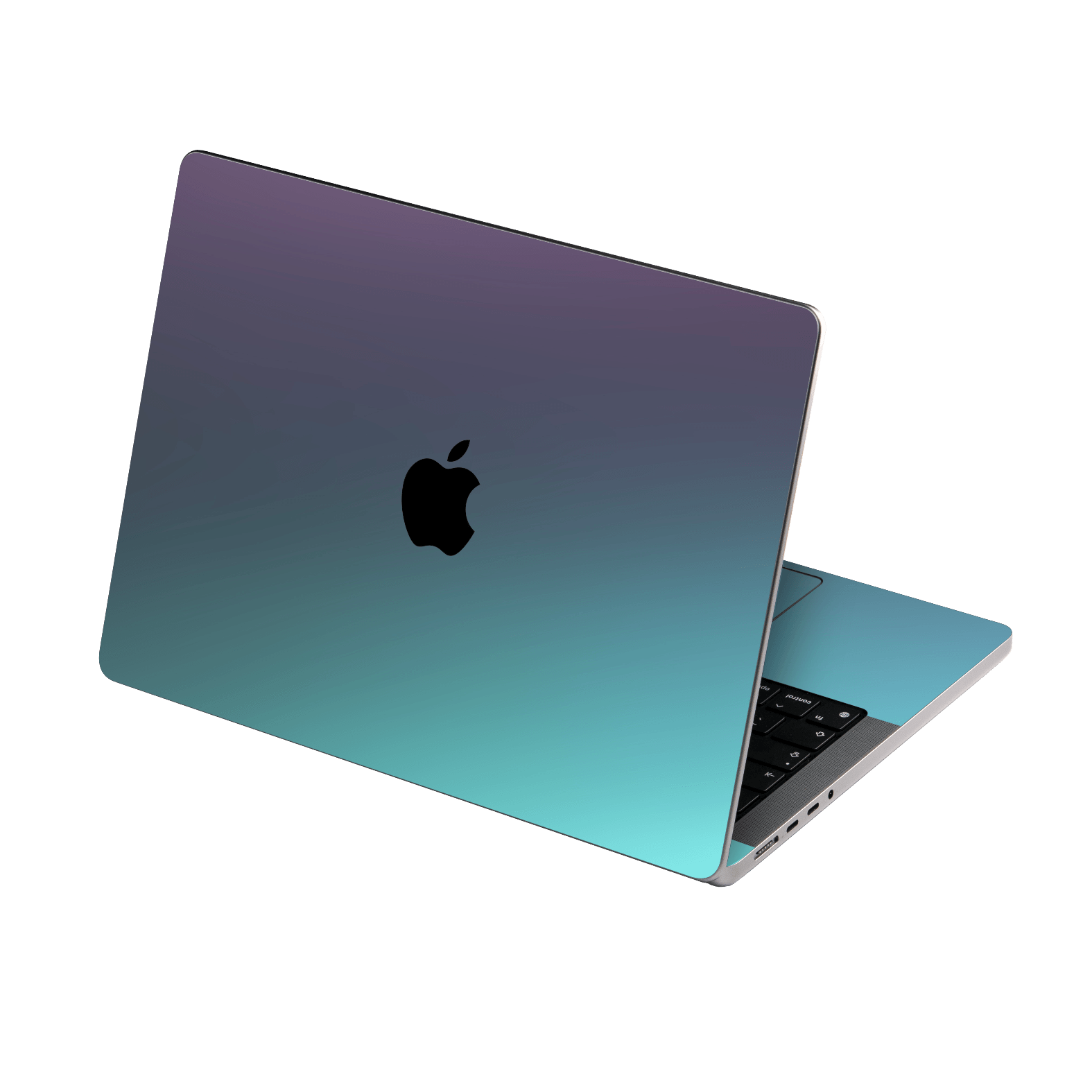 MacBook Pro 14" (2025-2026, M5) Chameleon Turquoise-Lavender Lilac Colour-changing Metallic Skin Wrap Sticker Decal Cover Protector by QSKINZ | qskinz.com