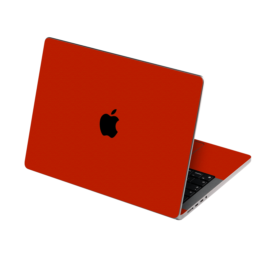 MacBook Pro 14" (2025-2026, M5) Luxuria Red Cherry Juice Matt 3D Textured Skin Wrap Sticker Decal Cover Protector by QSKINZ | qskinz.com