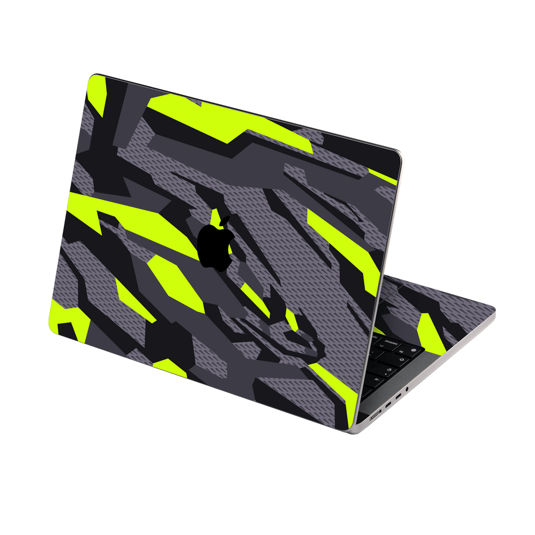 MacBook Pro 14" (2025-2026, M5) Print Printed Custom SIGNATURE Abstract Green Camouflage Skin Wrap Sticker Decal Cover Protector by QSKINZ | qskinz.com
