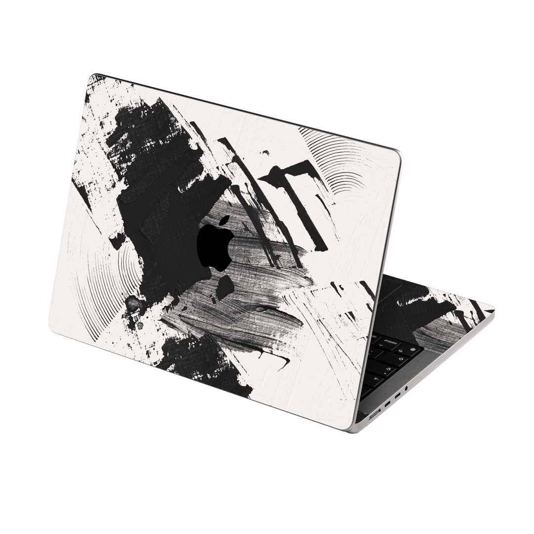 MacBook Pro 14" (2025-2026, M5) Print Printed Custom SIGNATURE Black and White Madness Skin Wrap Sticker Decal Cover Protector by QSKINZ | qskinz.com