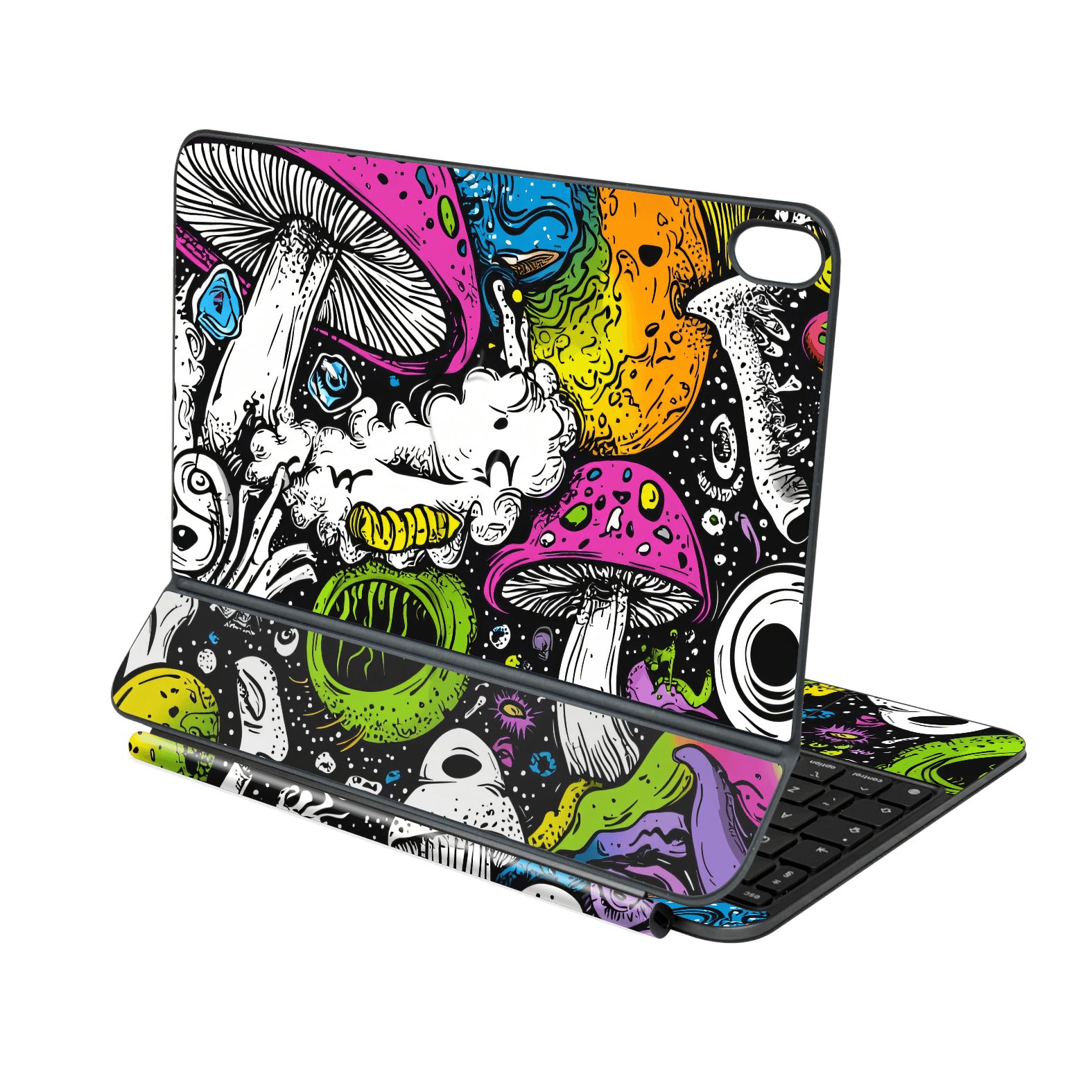 Magic Keyboard for iPad Air 11" (M2/M3/M4) Custom Printed SIGNATURE “Cartoon Bloom” Art Painting Skin Wrap Sticker Decal Cover Protector by QSKINZ | QSKINZ.COM