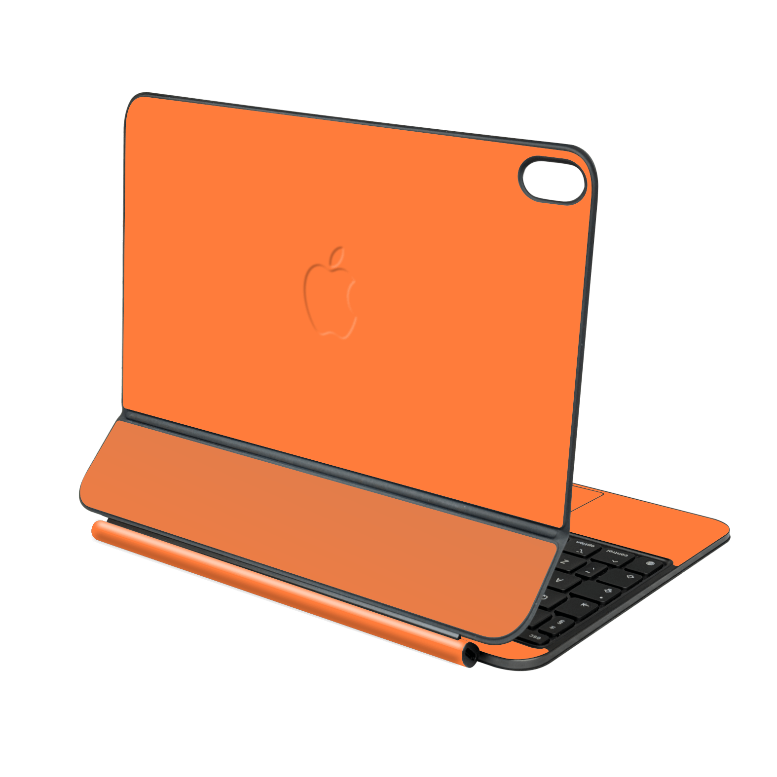 Magic Keyboard for iPad Air 11" (M2/M3/M4) Printed Custom SIGNATURE “Cosmic Orange” Vibrant Solid Orange Skin Wrap Sticker Decal Cover Protector by QSKINZ | QSKINZ.COM