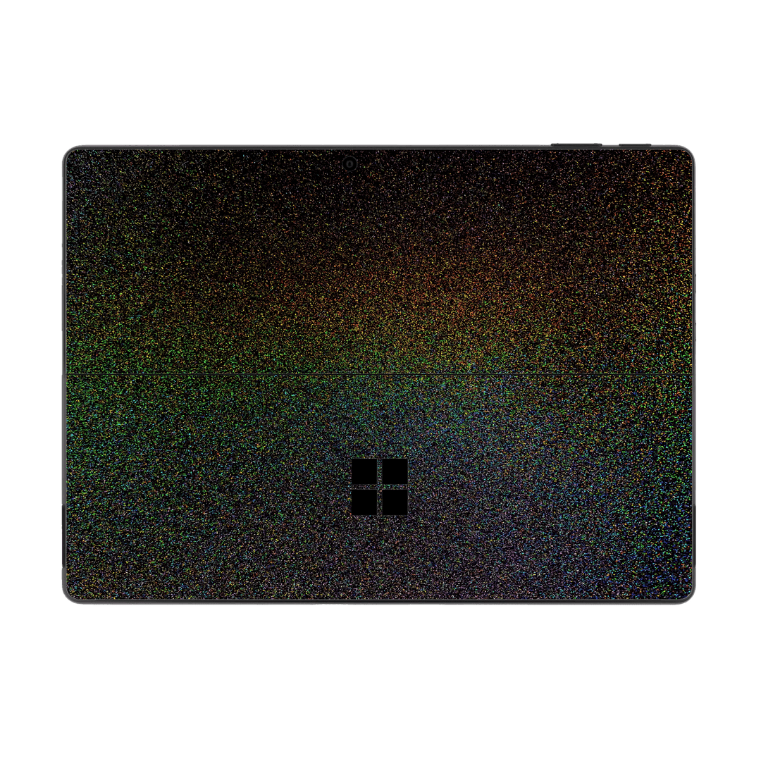 Microsoft Surface Pro 10 GALAXY Galactic Black Milky Way Rainbow Sparkling Metallic Gloss Finish Skin Wrap Sticker Decal Cover Protector by QSKINZ | qskinz.com