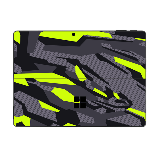 Microsoft Surface Pro 10 Print Printed Custom SIGNATURE Abstract Green Camouflage Skin Wrap Sticker Decal Cover Protector by QSKINZ | qskinz.com