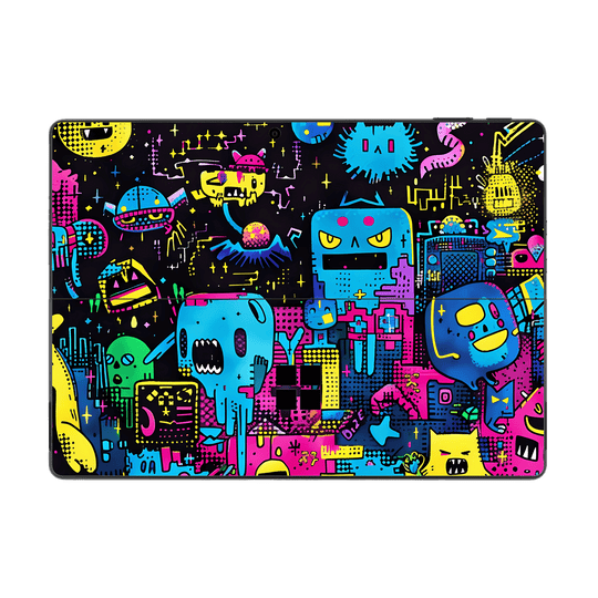 Microsoft Surface Pro 10 Print Printed Custom SIGNATURE Arcade Rave Gaming Gamer Pixel Skin Wrap Sticker Decal Cover Protector by QSKINZ | QSKINZ.COM