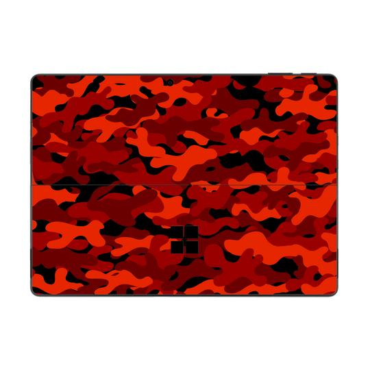 Microsoft Surface Pro 10 Print Printed Custom SIGNATURE Fire Red Camo Camouflage Skin Wrap Sticker Decal Cover Protector by QSKINZ | QSKINZ.COM