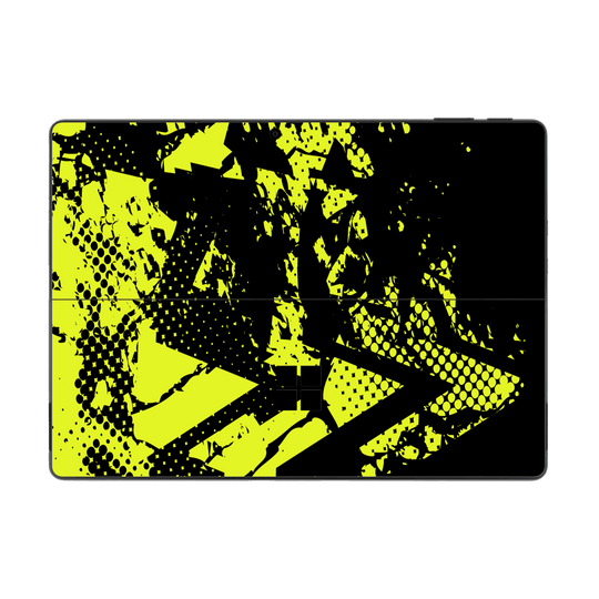 Microsoft Surface Pro 9 Print Printed Custom SIGNATURE Grunge Yellow Green Trace Skin Wrap Sticker Decal Cover Protector by QSKINZ | QSKINZ.COM