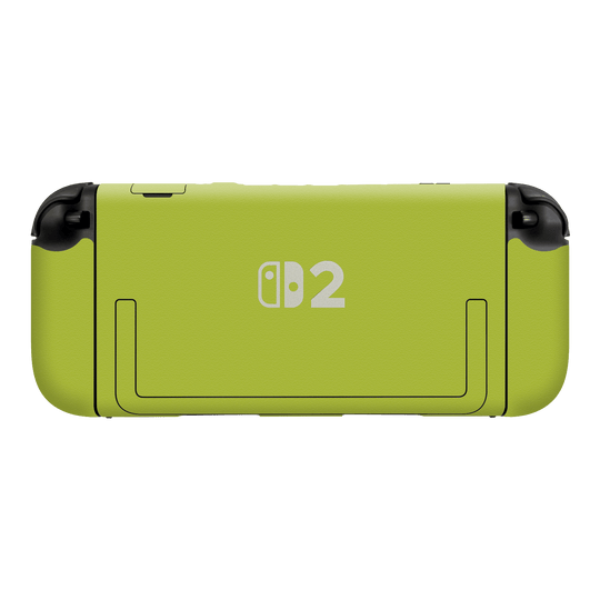 Nintendo Switch 2 Console Luxuria Lime Green Matt 3D Textured Skin Wrap Sticker Decal Cover Protector by QSKINZ | qskinz.com