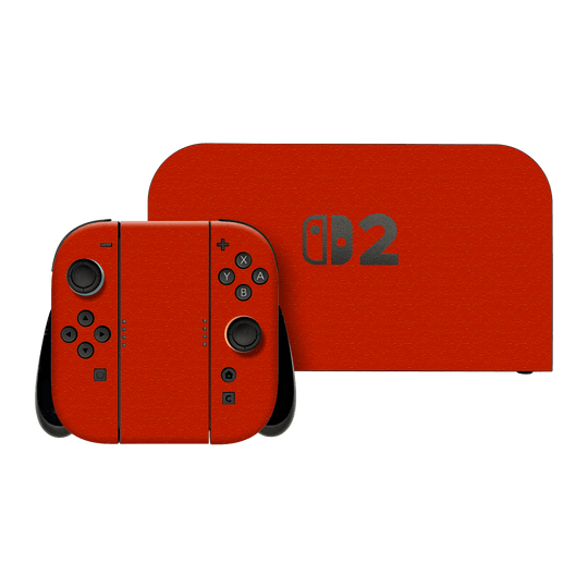 Nintendo Switch 2 Luxuria Red Cherry Juice Matt 3D Textured Skin Wrap Sticker Decal Cover Protector by QSKINZ | qskinz.com
