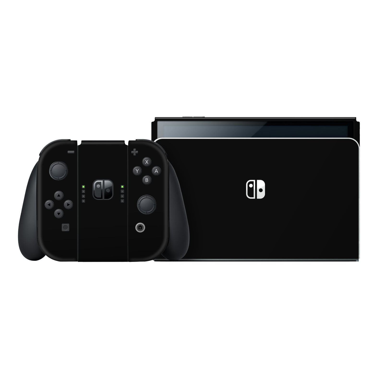 Nintendo Switch OLED Soft-Touch Matte StealthMatte Phantom Black Skin Wrap Sticker Decal Cover Protector by QSKINZ | qskinz.com