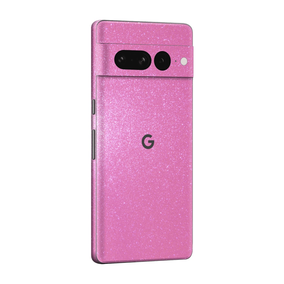 Google Pixel 7 PRO Diamond Pink Shimmering Sparkling Glitter Skin Wrap Sticker Decal Cover Protector by EasySkinz | EasySkinz.com