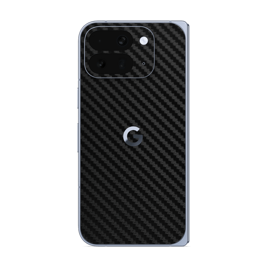 Pixel 10 Pro FOLD Black 3D Textured Carbon Fibre Fiber Skin Wrap Sticker Decal Cover Protector by QSKINZ | qskinz.com