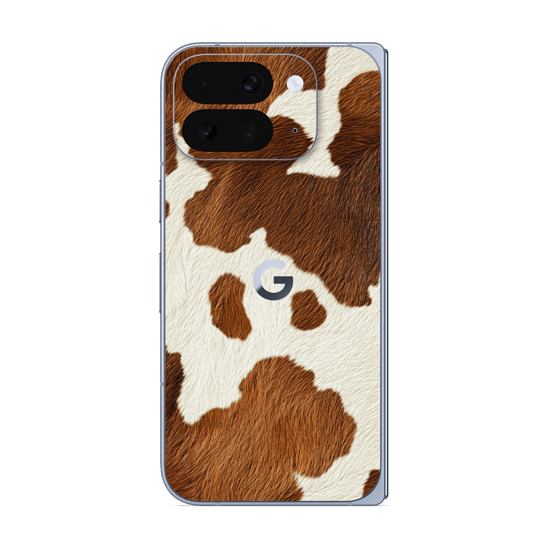 Pixel 10 Pro FOLD Print Printed Custom SIGNATURE MOO Cow Print Cowhide Skin Wrap Sticker Decal Cover Protector by QSKINZ | QSKINZ.COM