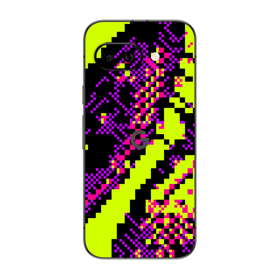 Pixel 9 Custom Printed SIGNATURE “Neonix” Purple Green Pixelated Skin Wrap Sticker Decal Cover Protector by QSKINZ | QSKINZ.COM