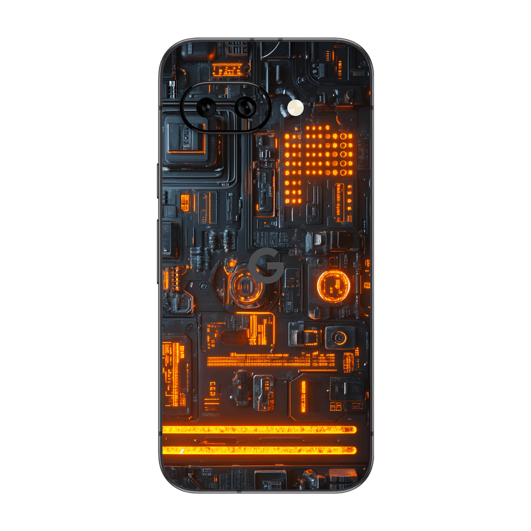 Pixel 9 Custom Printed SIGNATURE “Nexora” Orange Fire Technology Skin Wrap Sticker Decal Cover Protector by QSKINZ | QSKINZ.COM
