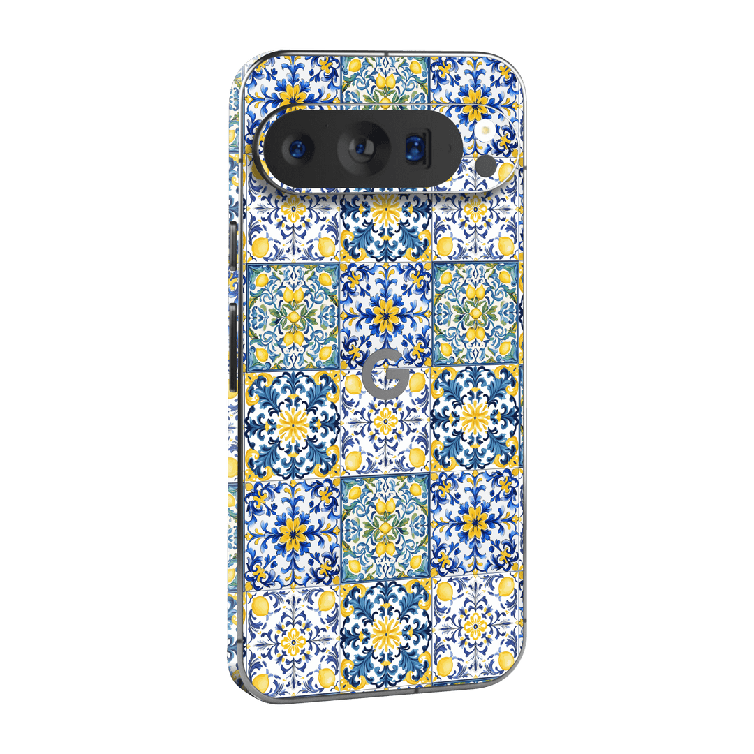 Pixel 9 PRO XL Custom Printed SIGNATURE “Tile d’Amalfi Coast” Ceramic Skin Wrap Sticker Decal Cover Protector by QSKINZ | QSKINZ.COM