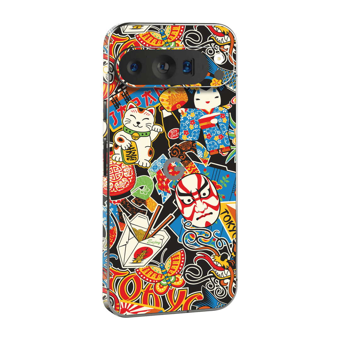 Pixel 9 Pro XL Custom Printed SIGNATURE “Manga Tokyo Maneki” Japanese Art Skin Wrap Sticker Decal Cover Protector by QSKINZ | QSKINZ.COM