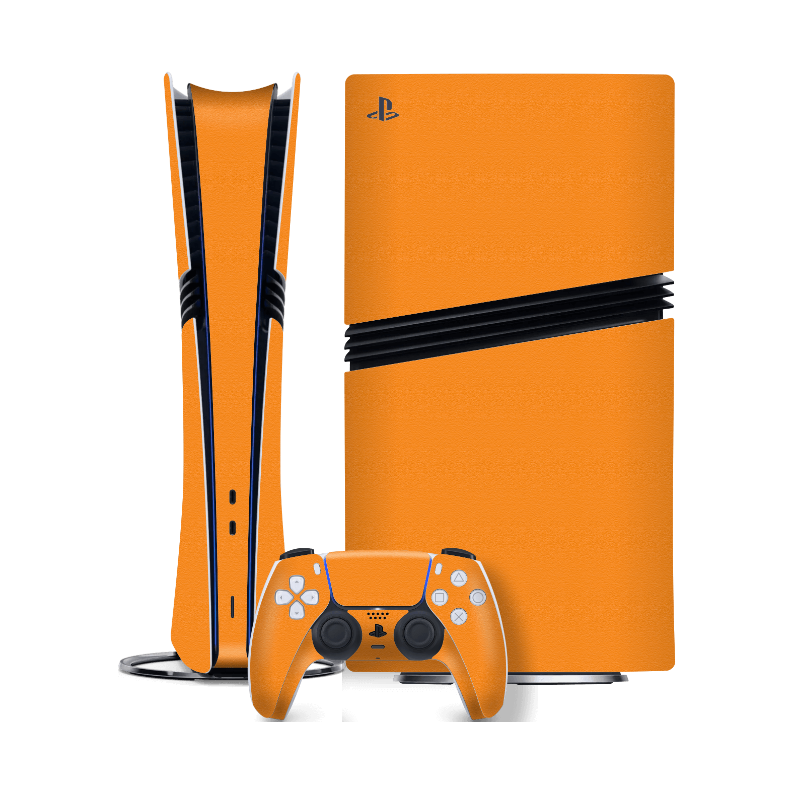 PlayStation 5 PRO (PS5 PRO) Luxuria Sunrise Orange Matt 3D Textured Skin Wrap Sticker Decal Cover Protector by QSKINZ | qskinz.com