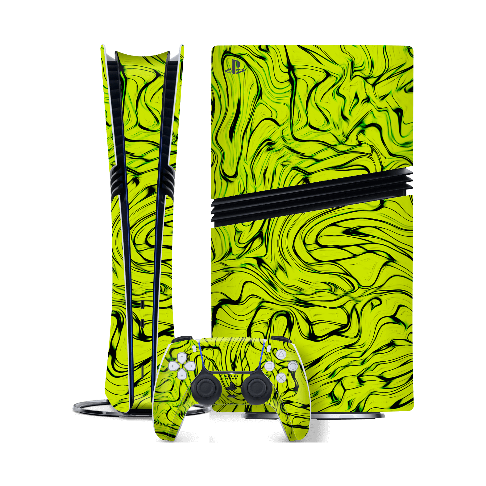 PlayStation 5 PRO (PS5 PRO) Print Printed Custom SIGNATURE Hypnotic Green Electric Jade Skin Wrap Sticker Decal Cover Protector by QSKINZ | QSKINZ.COM