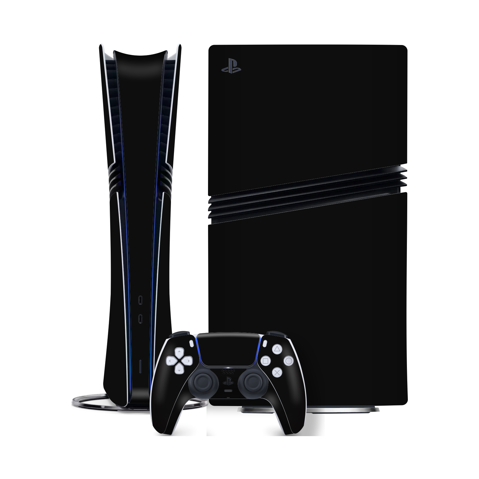 PlayStation 5 PRO (PS5 PRO) Soft-Touch Matte StealthMatte Phantom Black Skin Wrap Sticker Decal Cover Protector by QSKINZ | qskinz.com