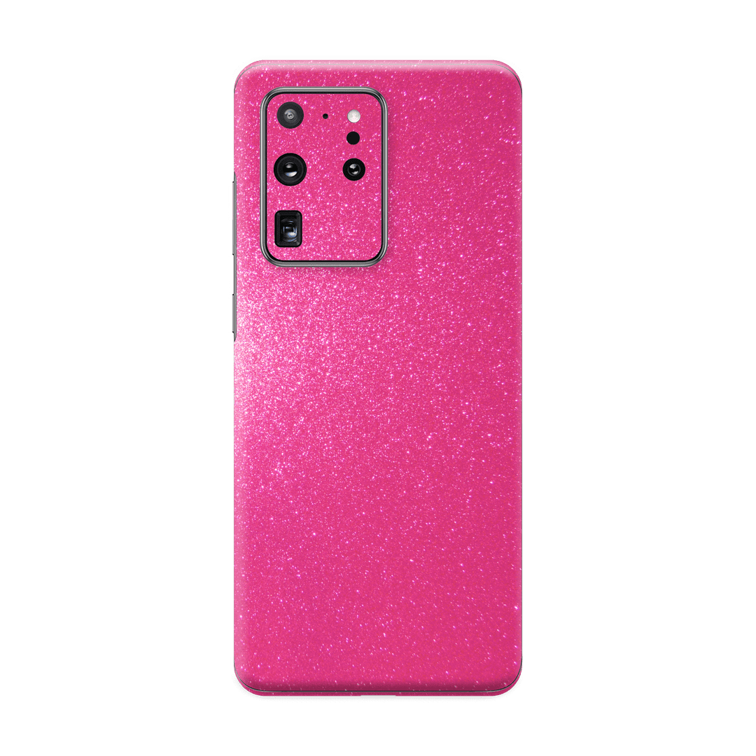 Samsung Galaxy S20 Ultra Diamond Magenta Candy Shimmering Sparkling Glitter Skin Wrap Sticker Decal Cover Protector by EasySkinz | EasySkinz.com