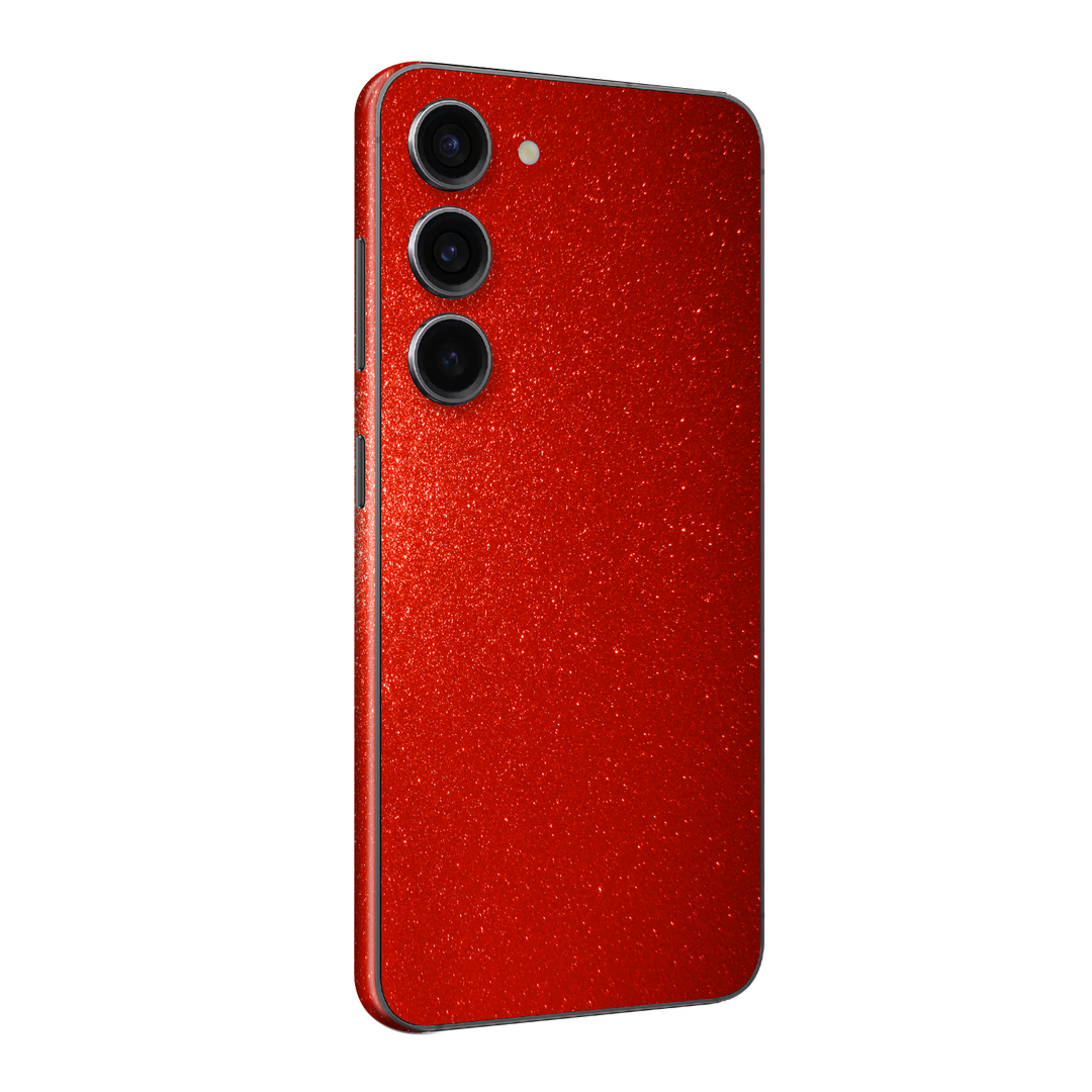 Samsung Galaxy S23+ PLUS Diamond Red Shimmering Sparkling Glitter Skin Wrap Sticker Decal Cover Protector by EasySkinz | EasySkinz.com
