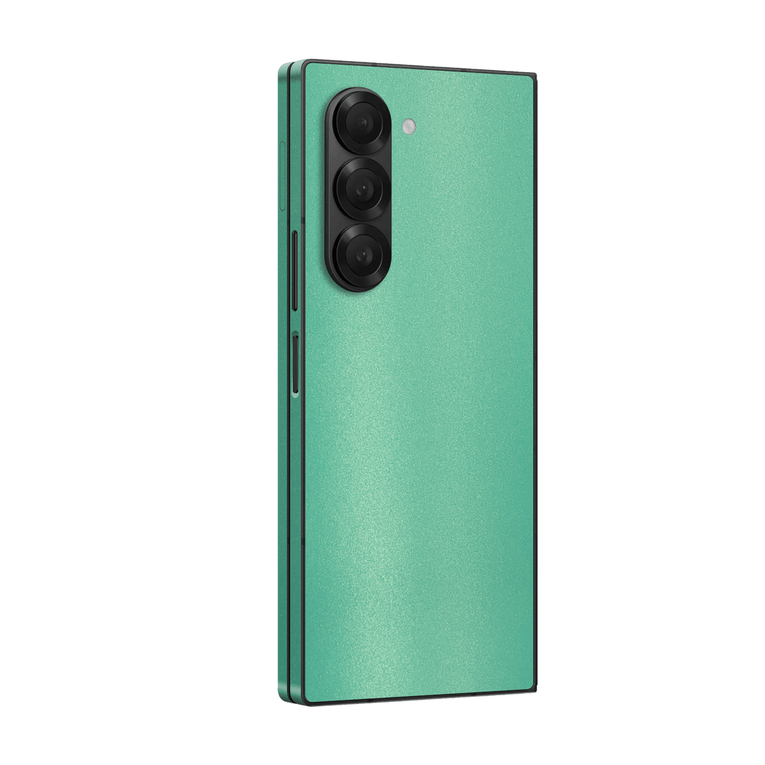 Samsung Galaxy Z Fold 6 (2024) Mint Metallic Matt Matte Skin Wrap Sticker Decal Cover Protector by Qskinz | Qskinz.com