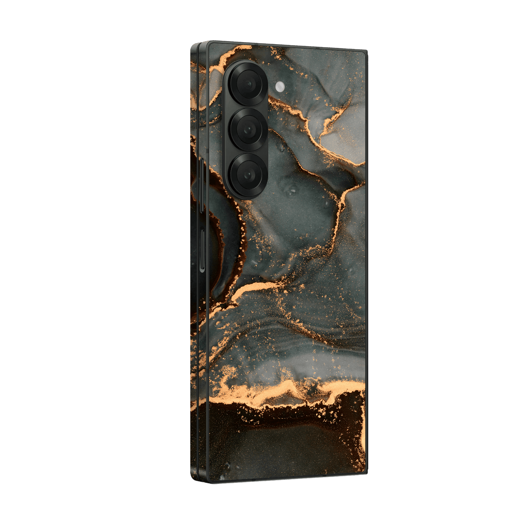 Samsung Galaxy Z Fold 6 (2024) Print Printed Custom SIGNATURE AGATE GEODE Deep Forest Skin, Wrap, Decal, Protector, Cover by Qskinz | Qskinz.com