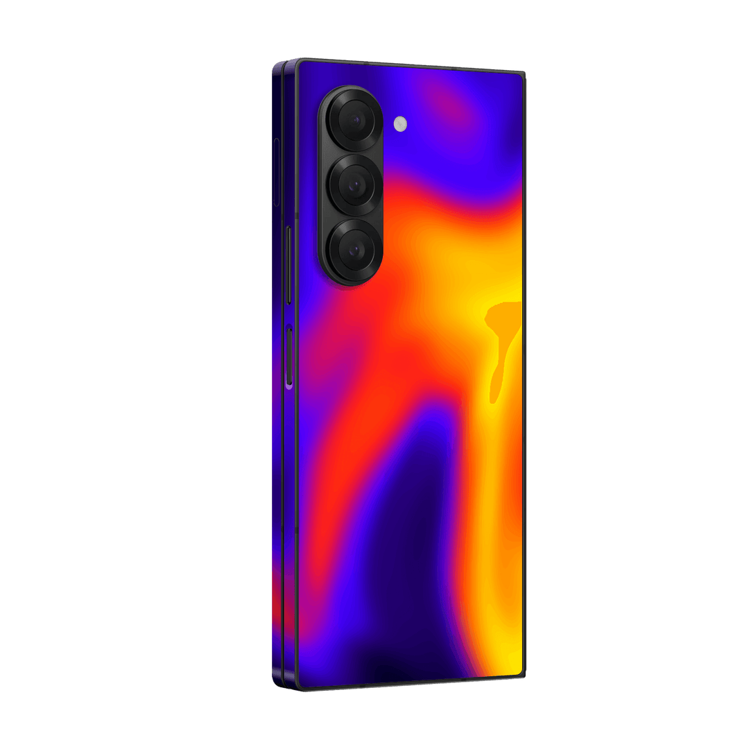 Samsung Galaxy Z FOLD 6 (2024) Print Printed Custom SIGNATURE Infrablaze Infrared Thermal Neon Skin Wrap Sticker Decal Cover Protector by QSKINZ | QSKINZ.COM