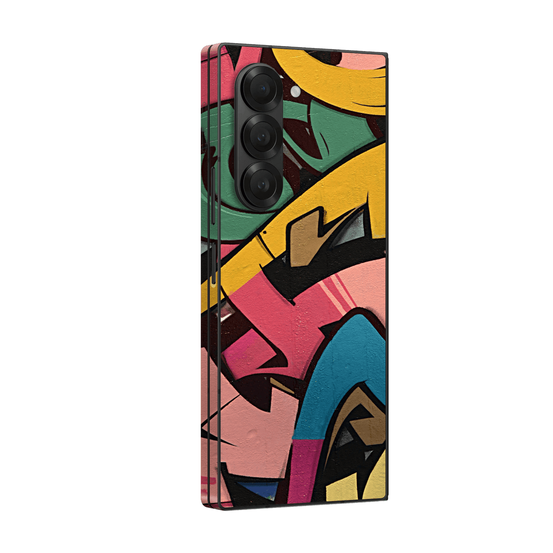 Samsung Galaxy Z Fold 6 (2024) Print Printed Custom SIGNATURE Vintage Street Art Skin Wrap Sticker Decal Cover Protector by Qskinz | Qskinz.com